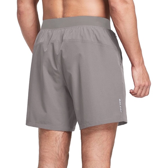 Workout Training Athletic Drawstring Shorts Grey L - Picture 2 of 7